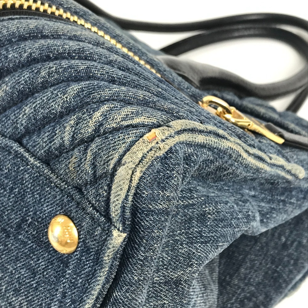 Miu Miu denim biker blue bag handbag tote - Picture 7 of 9